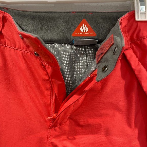 Columbia women's size small, omni heat orange/grey snow/ski pants like new. - Picture 7 of 8
